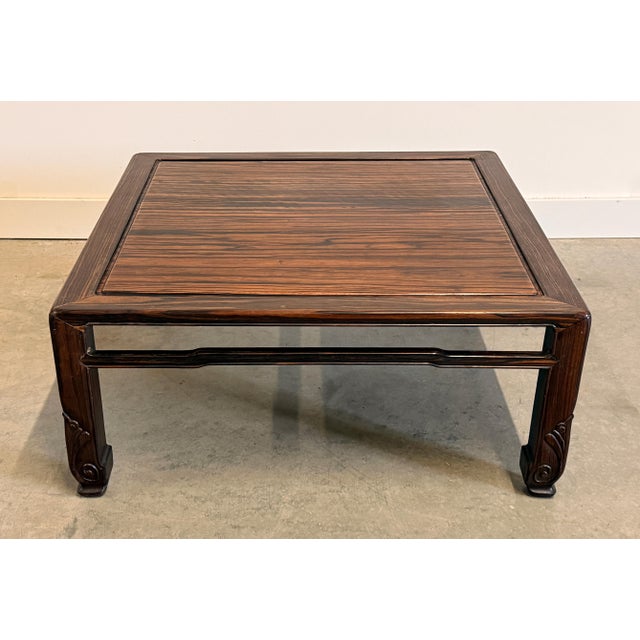 Brown Antique Japanese Rosewood Zataku Low Table With Carved Legs, Meiji/Taisho Era For Sale - Image 8 of 16