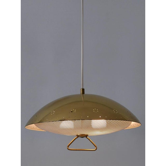 Metal Mid-Century Modern Perforated Metal Pendant Lamp, Germany, 1950s For Sale - Image 7 of 18