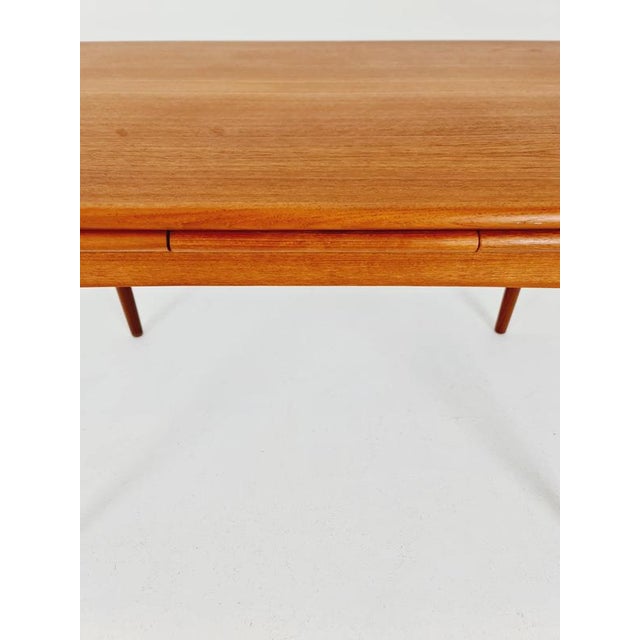 Danish Dining Table Rectangular Teak Table with Two Extension Leaves by N&R Möbler, Denmark, 1960s For Sale - Image 9 of 18