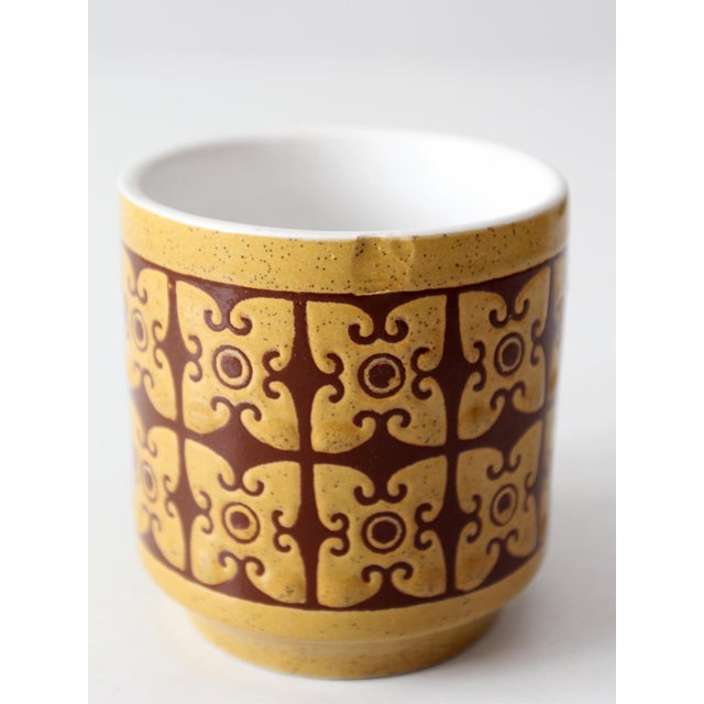 Vintage Geometric Ceramic Mug For Sale - Image 10 of 15