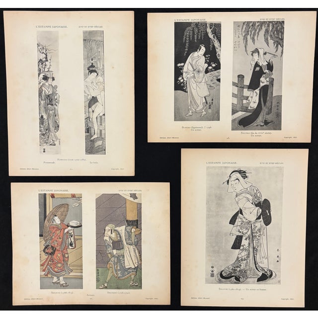 Japanese Prints by 17th & 18th Century Artists, Collected by Gaston Migeon, Louvre Museum Curator, 1923 Vol 1 For Sale - Image 17 of 18