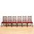 1960s 1960s Set of Six Danish Modern Dining Chairs in Teak & Red For Sale - Image 5 of 11
