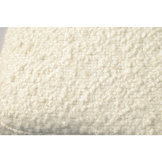 Mid 20th Century Hand-Carved Rococo Louis XV Giltwood Side Chair Bouclé Upholstery Cabriole Legs For Sale - Image 10 of 15