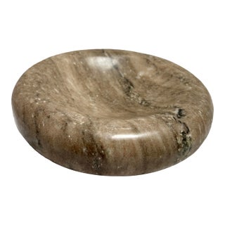 Earthy Elegant Large Marble Bowl or Tray For Sale