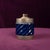 Blue Glazed Ceramic and Brass-Toned Metal Table Lighter by Tommaso Barbi, 1970s For Sale - Image 17 of 17