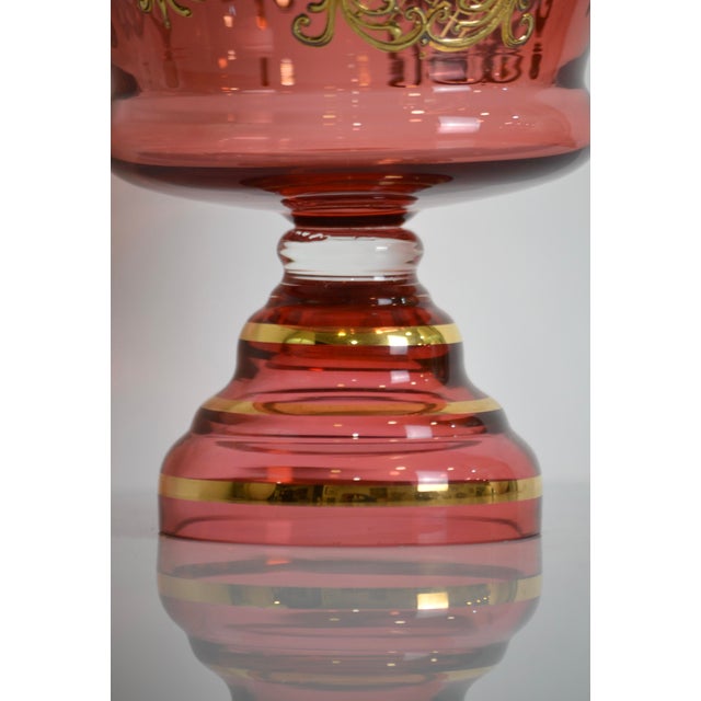 Bohemian Handpainted Art Glass Bowl, 1960s For Sale - Image 4 of 7