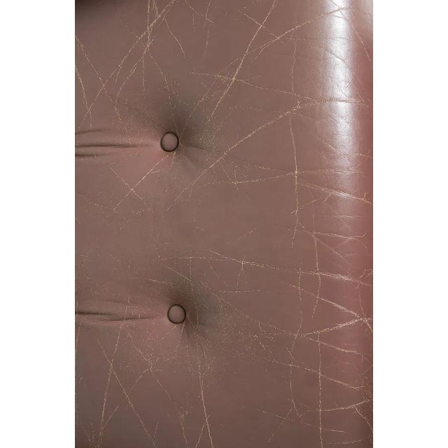 Pair Tufted Leather Lounge Chairs Pair Mid Century EuroVintage For Sale - Image 9 of 16