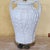 Vintage Paul Hanson Style White Ceramic Urn Table Lamp With Raised Botanical Relief Design For Sale In Washington DC - Image 6 of 18