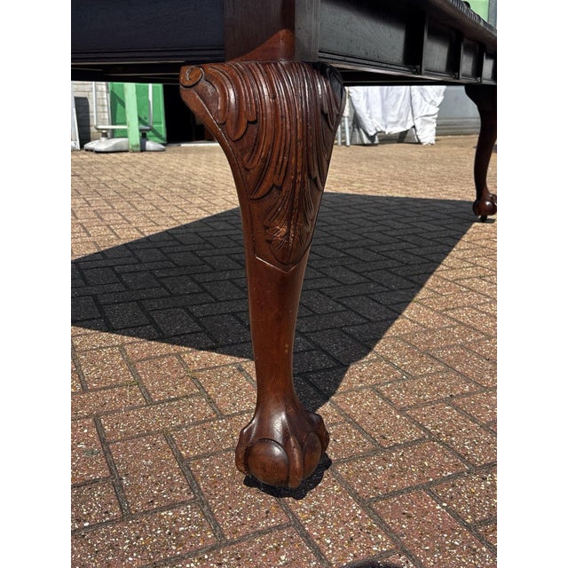 Brown Chippendale Style Edwardian Extendable Dining Table For Sale - Image 8 of 18