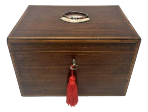 Antique English Mahogany Georgian Double Tea Caddy Attrib Gillows 18th Century