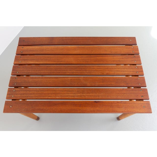 Wood Danish Modern Teak and Beech Bench, 1950s For Sale - Image 7 of 18