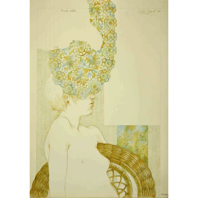 Little Summer is an original drawing in watercolor and ink realized by Leo Guida in 1973. Good condition. Hand-signed. The...