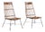 Bamboo and Metal Chairs, 1960s, Set of 2 For Sale