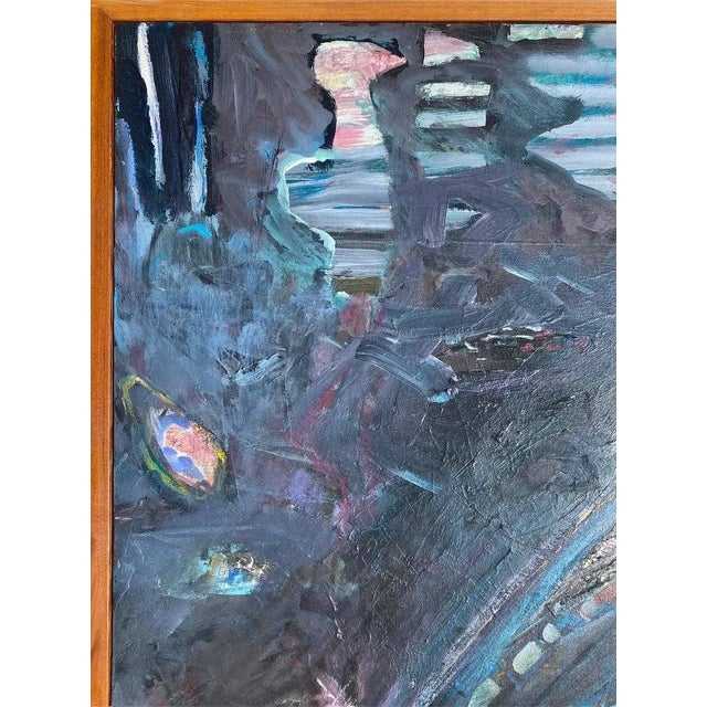 Abstract Warren Fischer Figurative Abstract Oil Painting With Impasto For Sale - Image 3 of 7