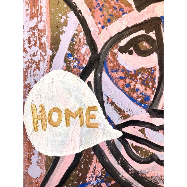 Robin Winters, Conceptual Pop Art Color Mixed Media Painting "Home" Brooke Alexander Gallery, 1986 For Sale In Miami - Image 6 of 12