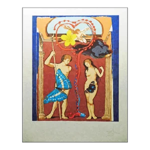 Salvador Dali"Triumph of Love-Judgement-The Lovers" Japon Unframed Hand Signed