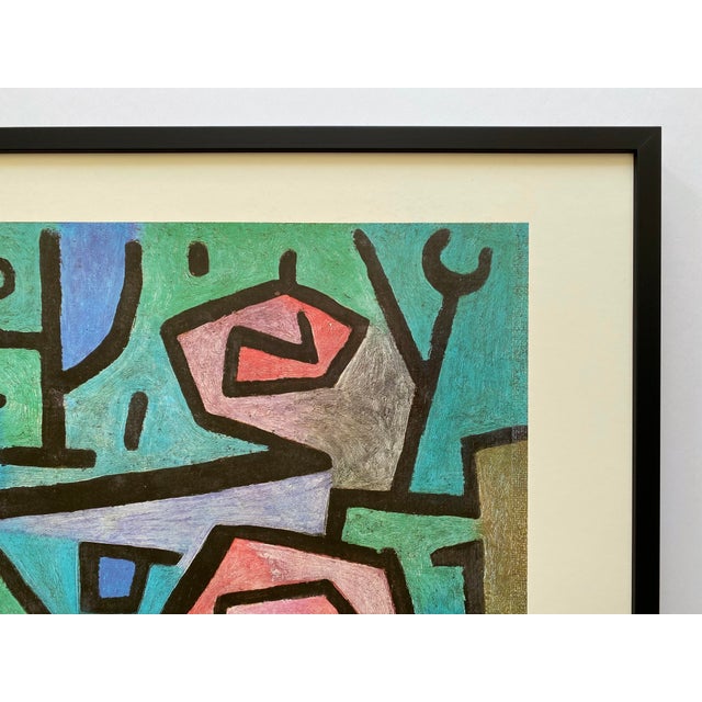 Paul Klee Vintage 1986 Lithograph Print Framed Modernist Poster " Heroische Rosen " 1938 For Sale - Image 10 of 15