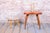 Gold Mid-Century Stool in Upholstery and Beech, Slovakia, 1960s For Sale - Image 8 of 9