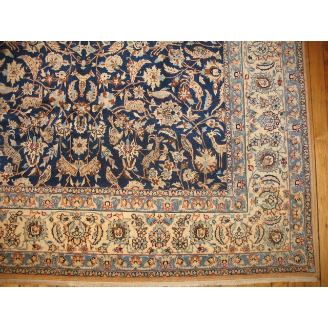 Early 20th Century 1930s Persian Pictorial Nain Rug - 5'2" x 6'8" For Sale - Image 5 of 5