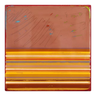 In Tune 68 - Small Modern Resin Warm Tone Minimalist Original Artwork by Ricky Hunt For Sale