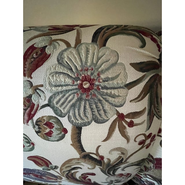 Coraggio Tight Back, Three Cushion Sofa Covered With Coraggio Damask in 18th Century Inspired Pattern For Sale - Image 4 of 9