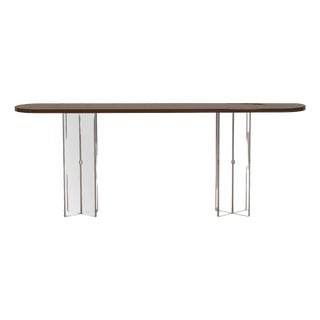Space Age Lacquered and Acrylic Glass Console Table, 1970s For Sale