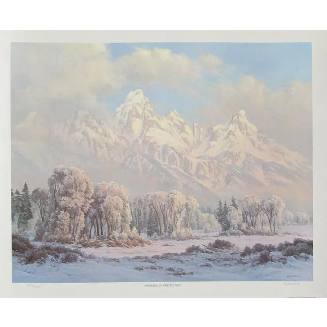 Morning in the Tetons Clyde Aspevig Year: 1980 Size: 24 in. x 29 in. Offset Lithograph, Signed and numbered 1000