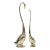 Set of Large-Scale Vintage Brass Swan Sculptures, C. 1950s For Sale