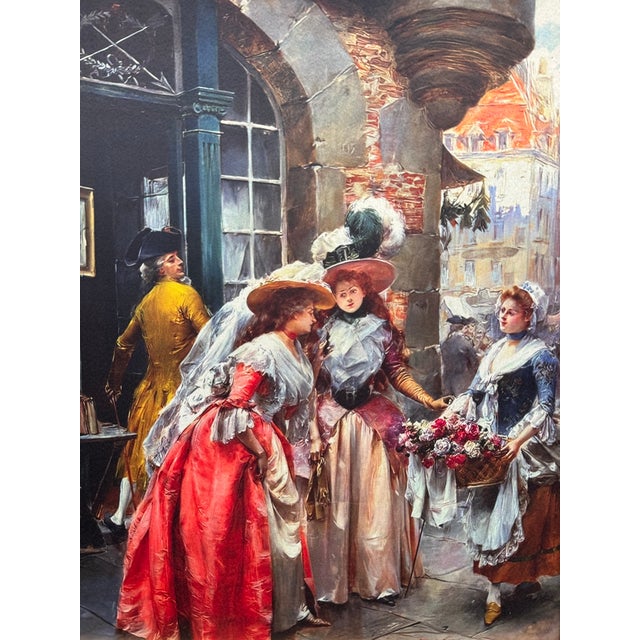 Gold Vintage French Parisian Gold Wood Fabric Wall Art - 1 Pc For Sale - Image 8 of 13