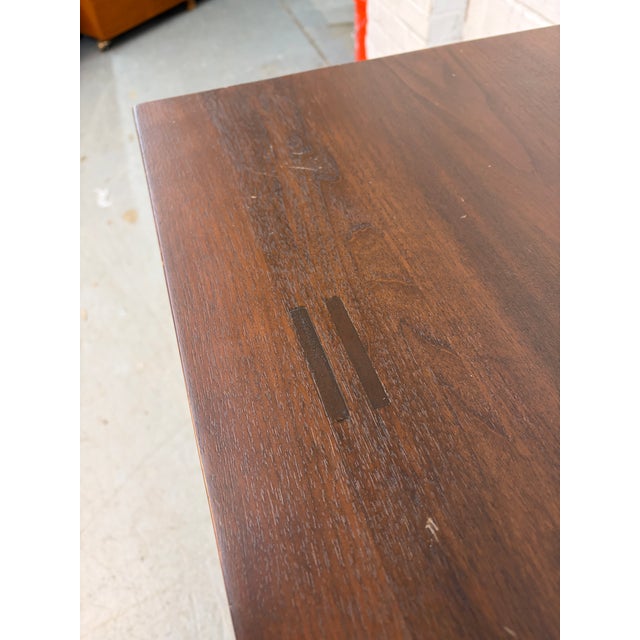 Mid 20th Century Mid-Century Modern Walnut Trestle Table For Sale - Image 13 of 13