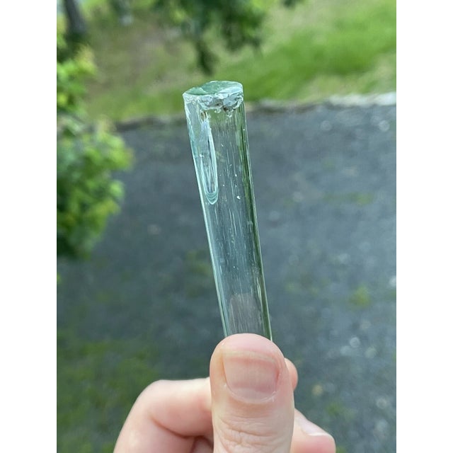 Antique 19th C. Blue Twist Glass Victorian End-of-Day Whimsy Art Hand Blown Cane For Sale - Image 18 of 18