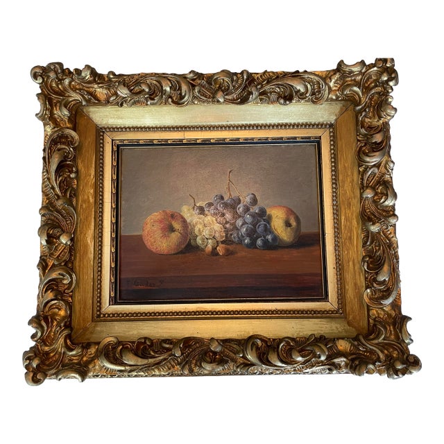 Antique 19th Century Still Life Oil Painting Leopold Frederick Guder For Sale