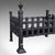 Black Antique Fire Basket, English, Wrought Iron Fireplace Grate, Victorian, c.1885 For Sale - Image 8 of 10