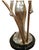 Figurative Antique Art Nouveau Figural Spelter “Lady" Table Lamp, 12” High For Sale - Image 3 of 9