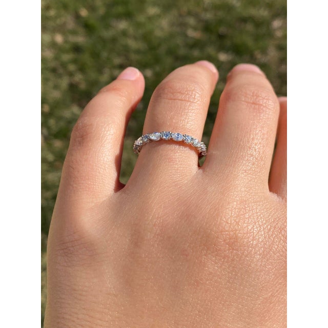 The Tutu: Gabriel and Company Marquise and Round Brilliant Cut Natural Diamond Band in White Gold. This stunning designer...