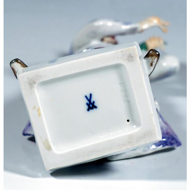 1990s Magician with Cards Circus Figurine by Peter Strang for Meissen, 1992 For Sale - Image 5 of 6