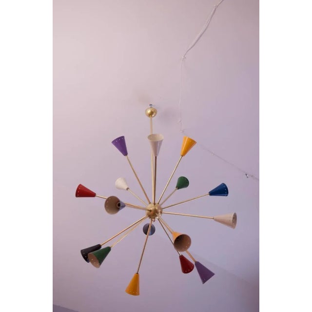 Mid-Century Italian Sputnik Chandelier, 1958 For Sale - Image 6 of 15