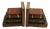 Wood Bookends with Secret Boxes in Trompe L'Oeil of Stacked Books, 1980s, Set of 2 For Sale