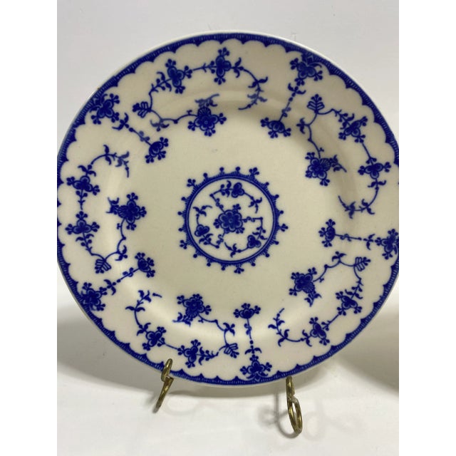 Ceramic Early 20th Century Blue & White China Porcelain Plates - Set of 6 - Plate Wall For Sale - Image 7 of 12