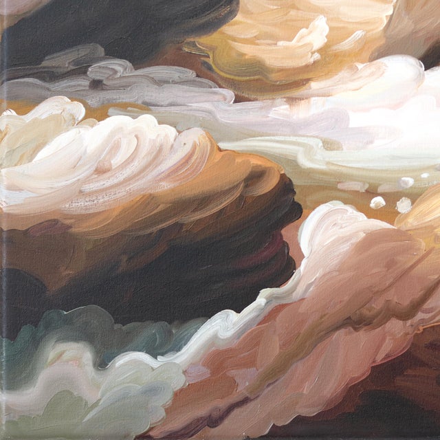 2020s Beachwalk - Original Atmospheric Sunset Coastal Seascape Oil Painting For Sale - Image 5 of 9