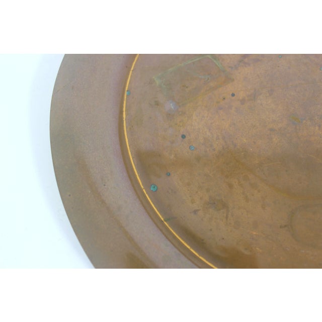 Mid Century Copper Drinks Tray With Light Hammered Detail For Sale - Image 6 of 7