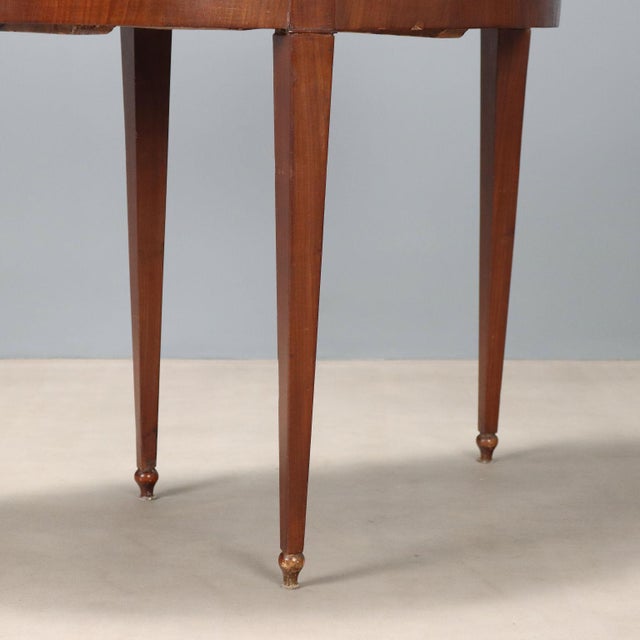 Half-Moon Console Table in Mahogany For Sale - Image 6 of 12