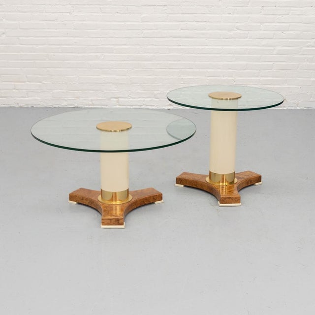 Wood Art Deco Style Tables attributed to Thörmer, 1980s, Set of 2 For Sale - Image 7 of 12