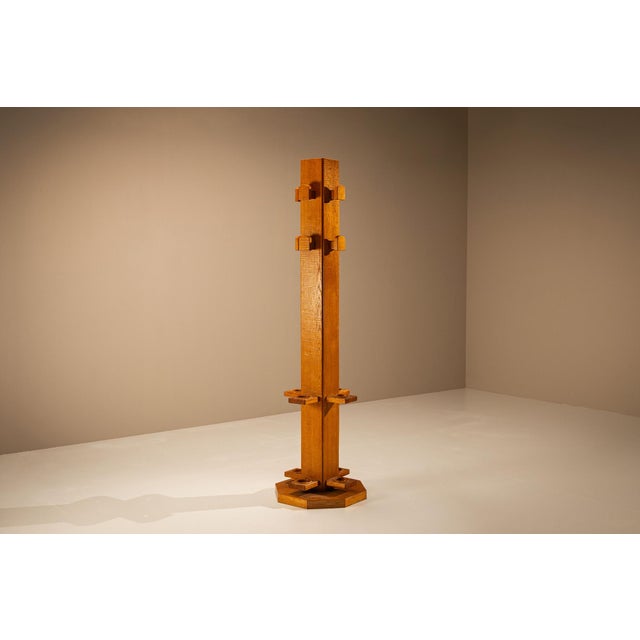 Coat Rack in Oak by Giuseppe Rivadossi, Italy, 1970s For Sale - Image 4 of 10
