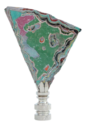 Polished Graffiti Paint Lamp Finial on Chrome
