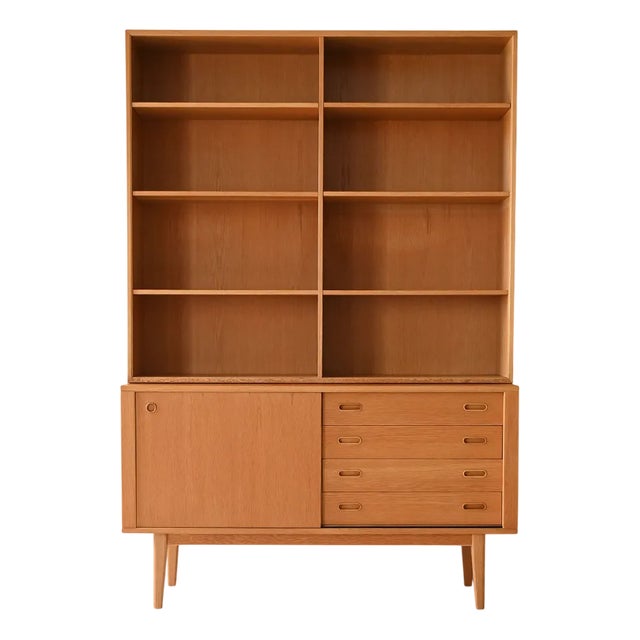 Vintage Scandinavian Oak Bookcase, 1960s For Sale