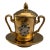 Marchesi Ricci Per La Suvera Italian Ceramic Urn, Lid & Saucer - Gilde Finish For Sale