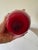 Mid-Century Modern Vintage Red and Green Cased Glass Fazzoletto Handkerchief Vase, Murano Style, C. 1960s For Sale - Image 3 of 6