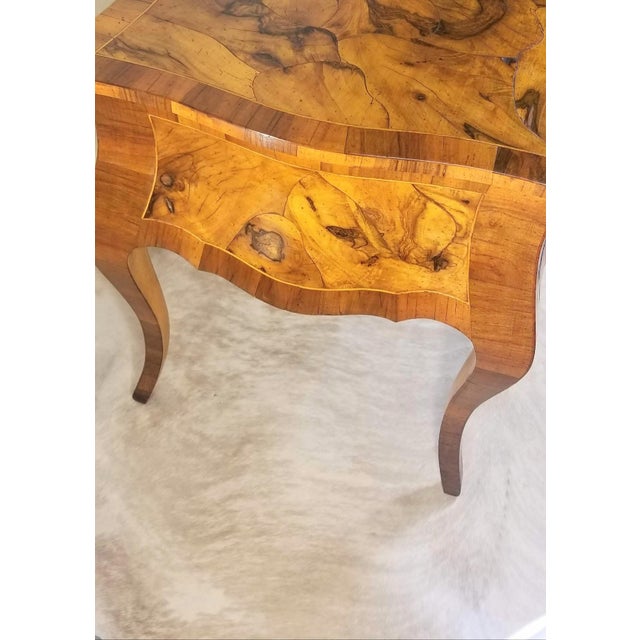 Mid 20th Century Final Clearance Thru 1/30 Only Maitland-Smith Inspired Oyster Burl BurlWood Italian Desk 20th Century For Sale - Image 5 of 13