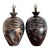 Vintage Glazed Metallic Ceramic Lamps - Set of 2 For Sale
